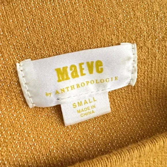 Anthropologie Maeve Seahorse Women's Yellow Women's Sweater Size Small - Picture 9 of 16